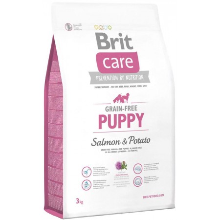 Brit Care (Брит Кеа) Grain-free Puppy (3 кг) Беззерновой корм для щенков и молодых собак всех пород с лососем